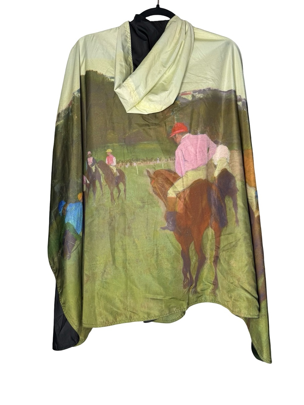 RainCaper Edgar Degas Horse Racing Art Hooded Rain Poncho Cape One Size Travel
